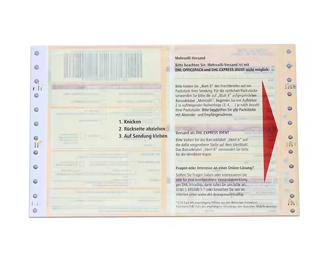 Consignment Note Logistic Courier International Barcode Express Waybill Shipping Dhl Fedex Air Waybill