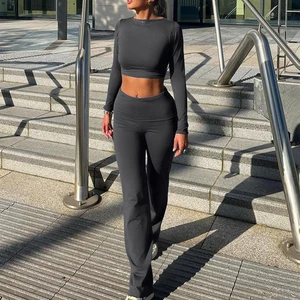 Oem ManufactureHigh Quality Women Plain Running Outfit High Stretch Avtivewear Fitness Yoga Sports Gym Wear Sets