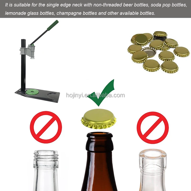 Bench Bottle Capper Adjustable Manual Capping Machine For Homebrew Beer