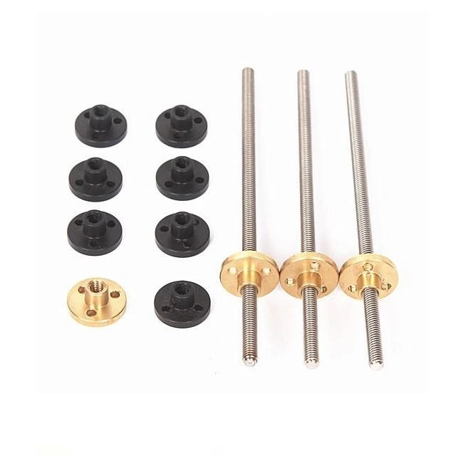 POM Brass Nut 5mm Diameter Tr5x0.5 Tr5x1 Tr5x2 Tr5x4 Tr5x5 Precision Low Friction High Speed Micro Lead Screw for Auto Industry