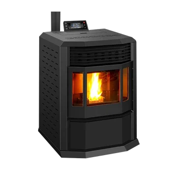 Indoor Heating-Equipment Home Black Indoor Freestanding Heating-Equipment Wood Pellet Heater Fireplace Stoves