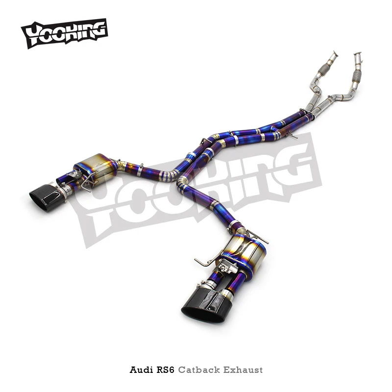 Tuning OEM Factory Valve Muffler Pipe Exhaust Catback for Audi RS6/RS7 C8 4.0T 2019-2023 Escape Titanium Muffler Catback Exhaust