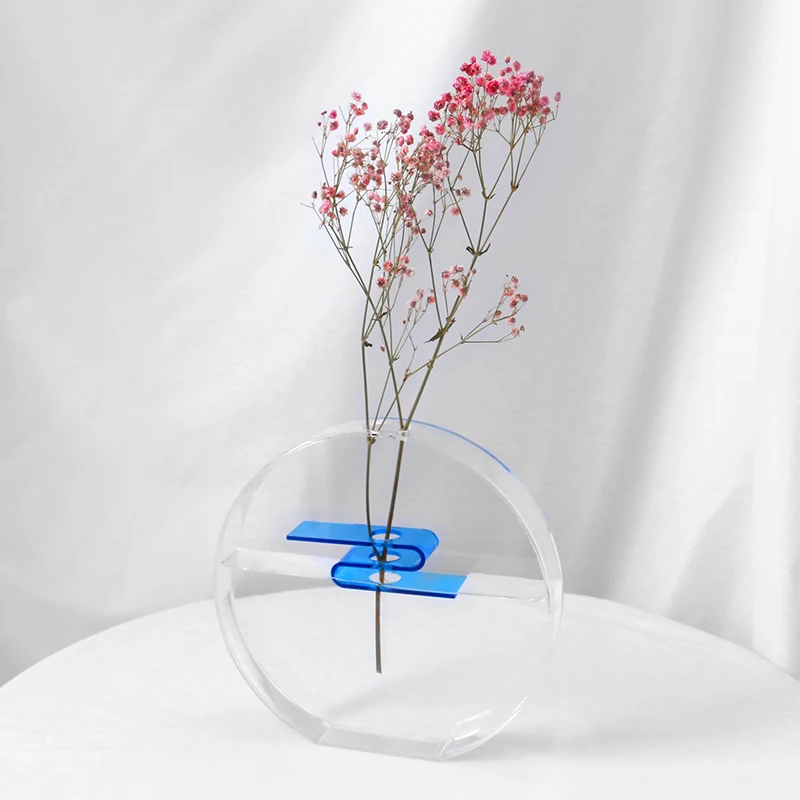 Nordic Luxury Crystal Acrylic Vases For Wedding Center Piece Lucite