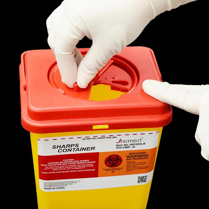 Jncmed Disposal 3liter Sharps Box Sharps Safe Bin Sharps Container With