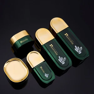 Thick Bottom Heavy square High End Men's Cosmetic Set Has 50g Cream Jar 40ml 100ml Pump Bottle Can Be Customized in Any Color