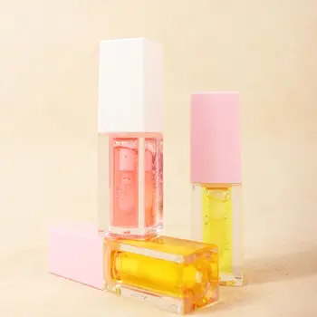 luxury glitter lip oil liquid waterproof  lip gloss kit wholesale private label high quality vegan tint pink lip gloss tubes