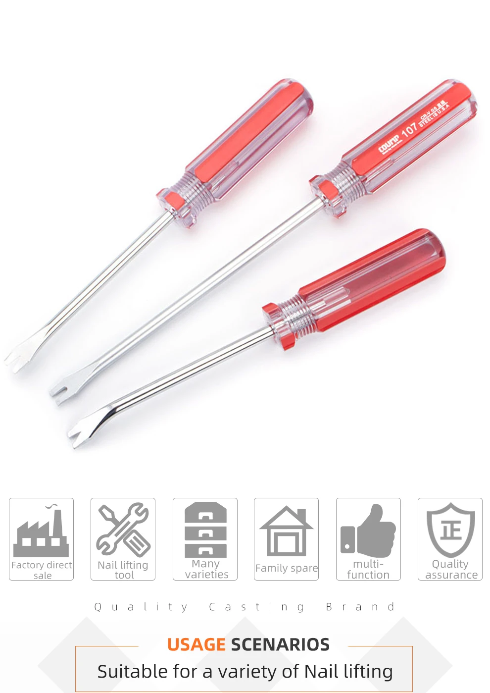 Vshaped Ushaped Elbow Screwdriver Door Panel Nail Puller Screwdriver