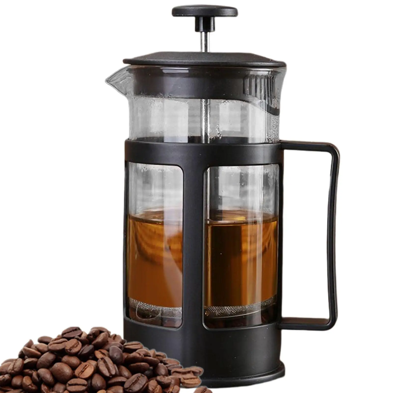 In Stock 350/600/800/1000mWholesale Custom Heat Resistant Portable Manual French Press Coffee Maker Prensa Francesa manufacture