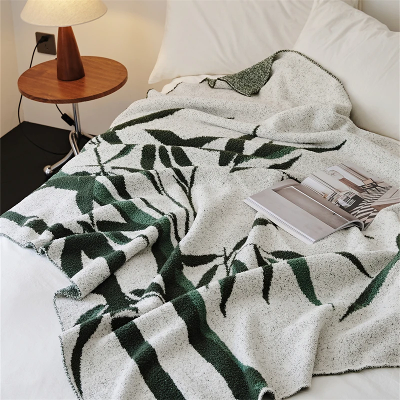 2024 New Product Soft and Comfortable Knitted Blanket with Retro Style qz details