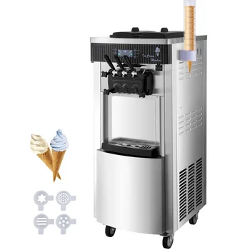 Portable Commercial Ice Cream Maker Flexible for Multiple Scenarios Soft Serve Ice Cream Machine
