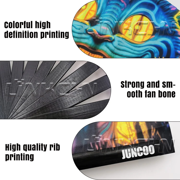 Custom Large Sublimation Fan Blank Hand Fan Printed