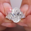 14K solid gold lab diamond ring