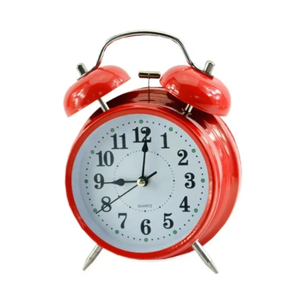 2024 Night Light Aloud Alarm Button Backlight Silent Quartz Alarm Clock Children Classic Bell Alarm Clock With Roman Numerals