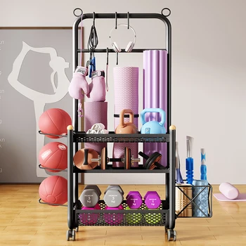 Home Gym Storage Rack for Weight Set Exercise Equipment Organization Workout Organizer Weight Rack For Basketball Ball Storage,