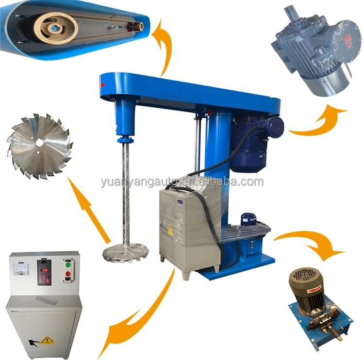 1000L Solvent Based Paint Dispersing Mixer Machine 15KW