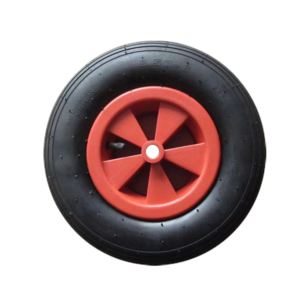RED SPOKED 14" Pneumatic 4 PLY Wheelbarrow Wheel Tyre 3.50-8 Inner Tube 