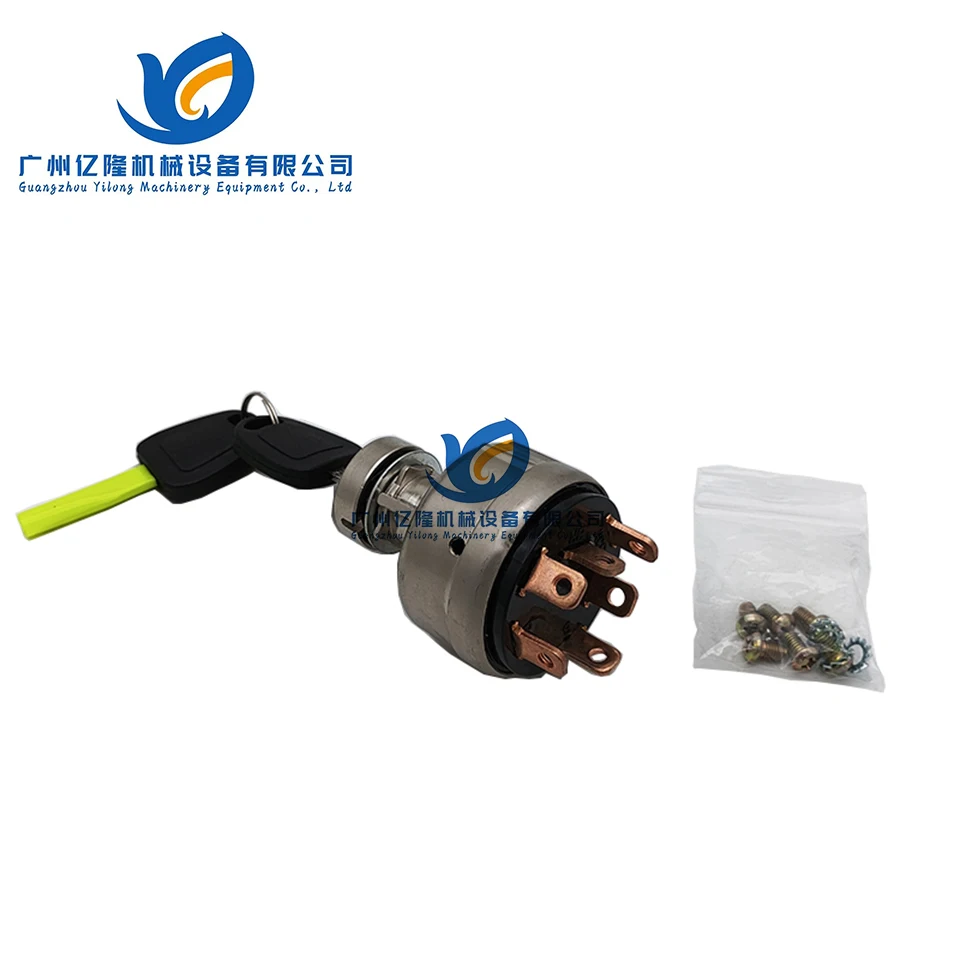 Excavator Parts for DH55 60 150 215 225 370 Starter Electric Door Lock Ignition Switch Spare DX225 Ignition Switch