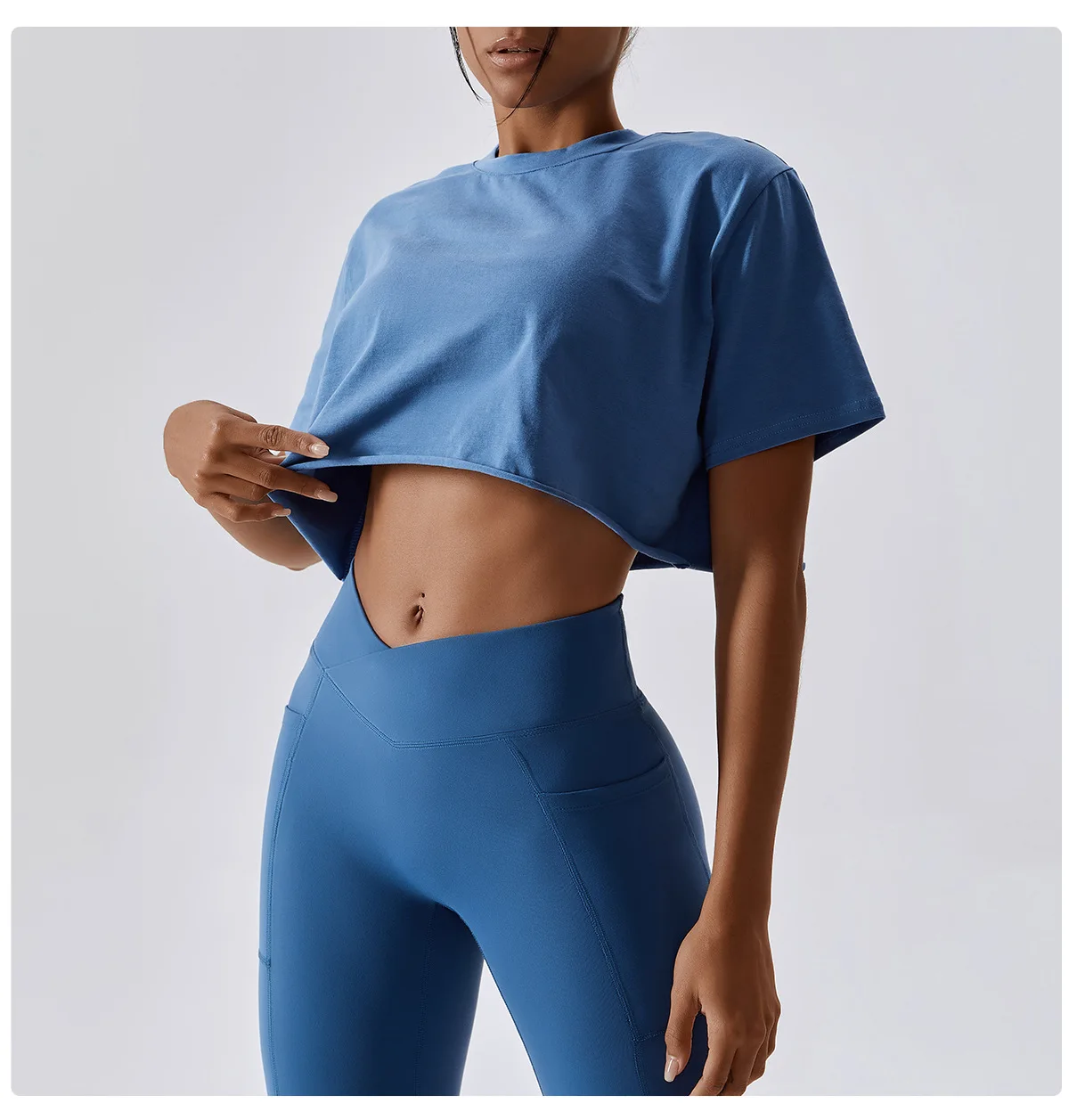 BDX8001 Custom Women's Athletic Spandex Cropped Tee Tshirt Eco-Friendly Cotton Oversize Plain Loose Fit Baby Pink GYM Summer