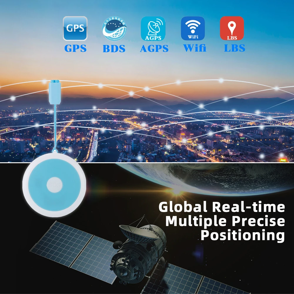 Portable GPS Locator G53 4G SOS Panic Button Bracelet Calling Mini GPS Child Tracker for Children Elderly