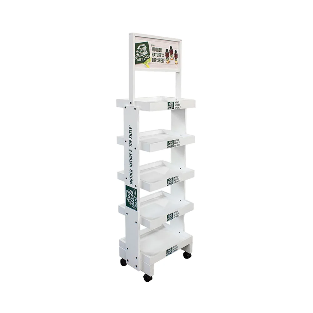 Innovative Show Racks Custom Logo Modern Display Rack with Adjustable Dividers Eco-Friendly ...