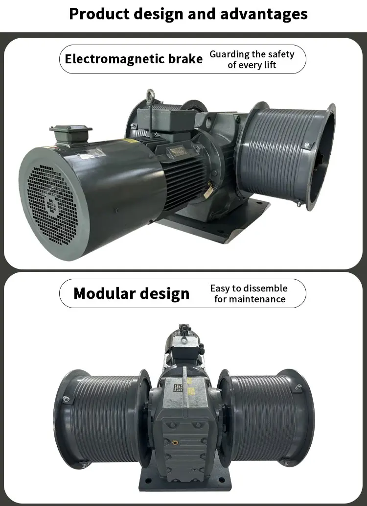 High Speed Winch Stacker Lift Sew Motor Rope Groove Double Drum High ...