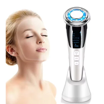 Home Use EMS Galvanic Beauty Machine LED Light Technology Face Massager Beauty Innovative Products Face & Neck lifting Massager