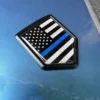 American flag black blue
