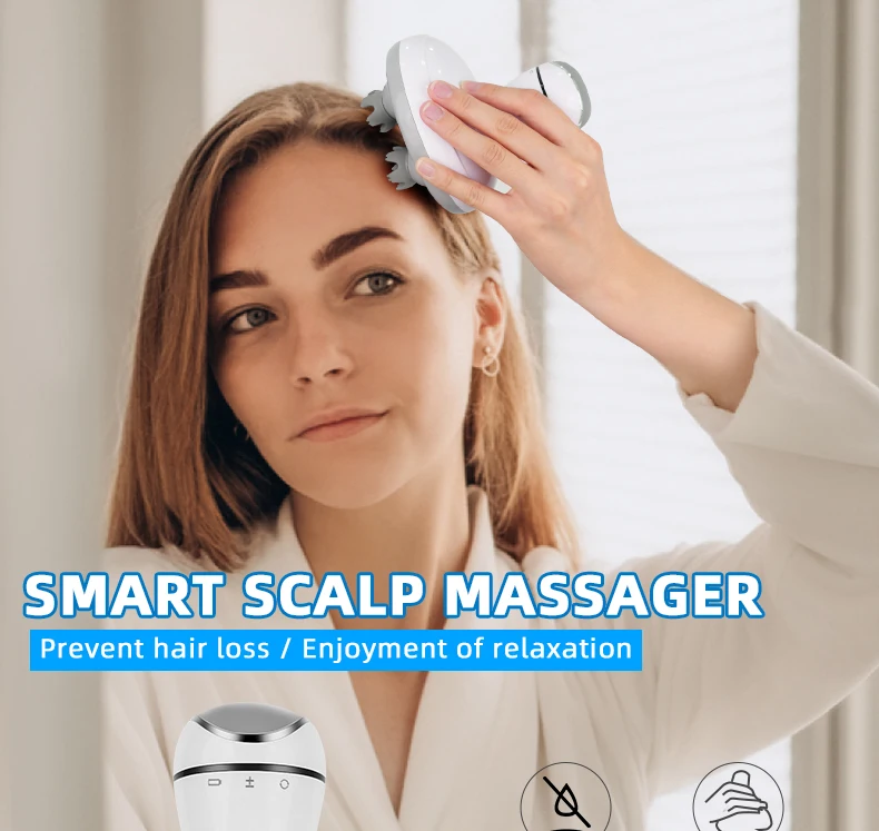 2023 Electric Scalp Massager Head Massager 10 Vibrating Contacts 4