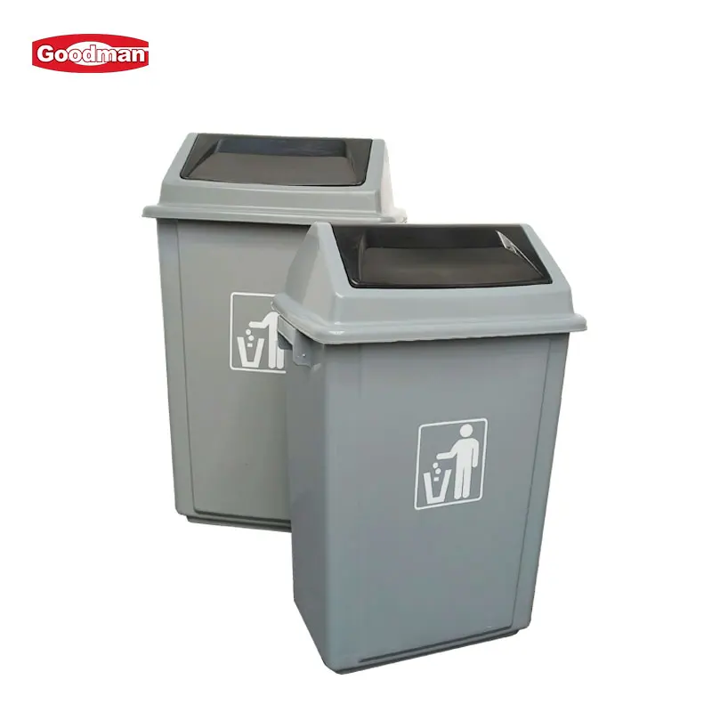 40L 60L Swing bin Plastic Waste Container Swing Lid factory