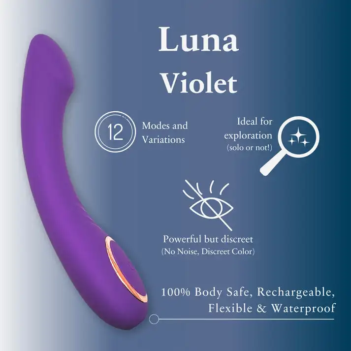 Alibaba.com: Luna Violet Curved G Spot Clitoris Vibrator, USB Rechargeable,  Super Quiet Silicone; CE, BV, ISO certified for reliable performance and  safe materials