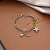 silvery Five-pointed star bracelet