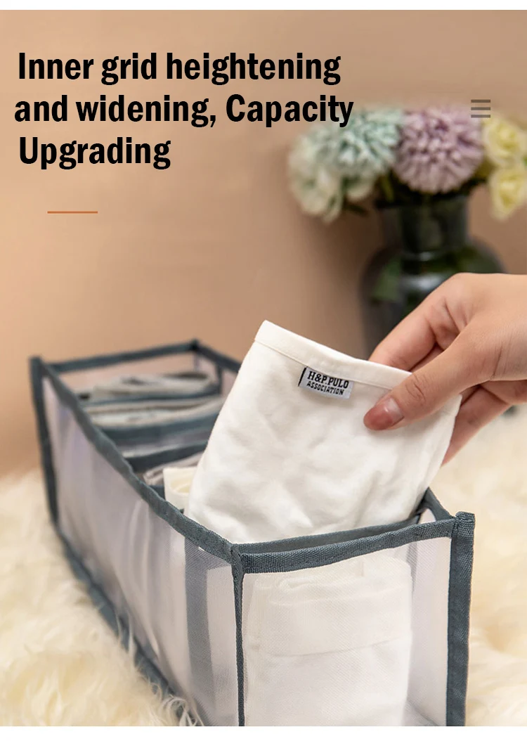 Customized Pack Underwear Organizer Drawer Divider 3 Set Foldable