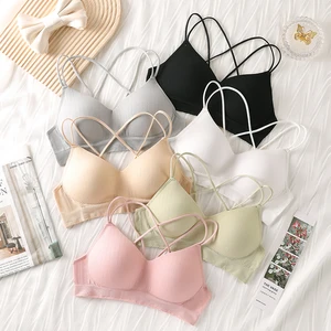 OEM Factory Outlet Suspender Women's Bra Solid Color Home Comfortable Fixed Cup Women's Underwear