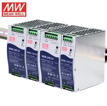 Meanwell WDR-60/120/240/480/960-12/24/48 12V 24V 48v 40A 20A 10A 5A Industrial Din Track Switching Power Supply Sell well