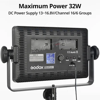 Godox LED500C 3300K-5600K Studio Video Light Lamp for Camera Camcorder Live Photo Shoot Video Recording detail image