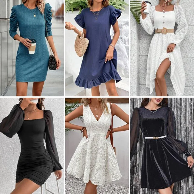 Women's Dresses Ropa Wholesale Pacas De Ropa Branded Women Dress Tops T-shirt Clothes Bale Women's Dresses Ropa Wholesale Pacas De Ropa Branded Women Dress Tops T-shirt Clothes Bale