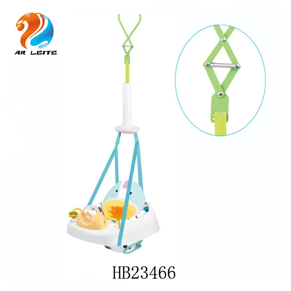New Design High Quality Comfortable 2 in 1 Baby Fitness Chair Jump Chair Baby Bounce Chair Bouncing Plane with Light and Muxic