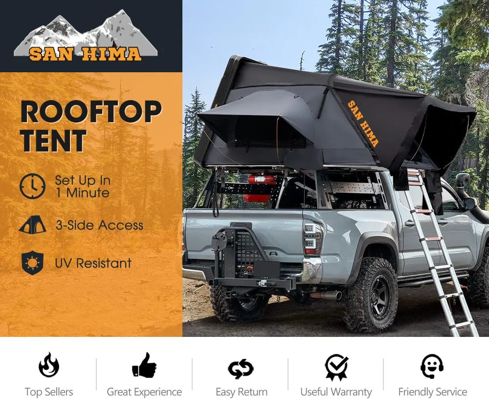 San Hima Abs Hard Shell Roof Top Tent 34 Person Car Rooftop Tent For