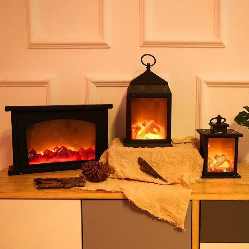 Mini Open Haard Diffusers Voor Etherische Oliën, Bonfire Flame Luchtbevochtiger Met 7 Kleuren Licht Voor Thuiskamer Kantoor
