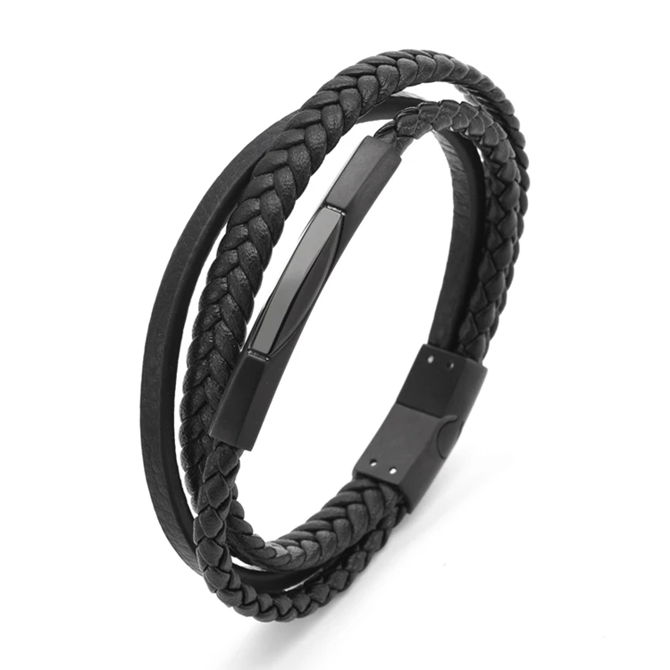 Customized Stainless Steel Mens Costume Jewellery Creative Multilayer