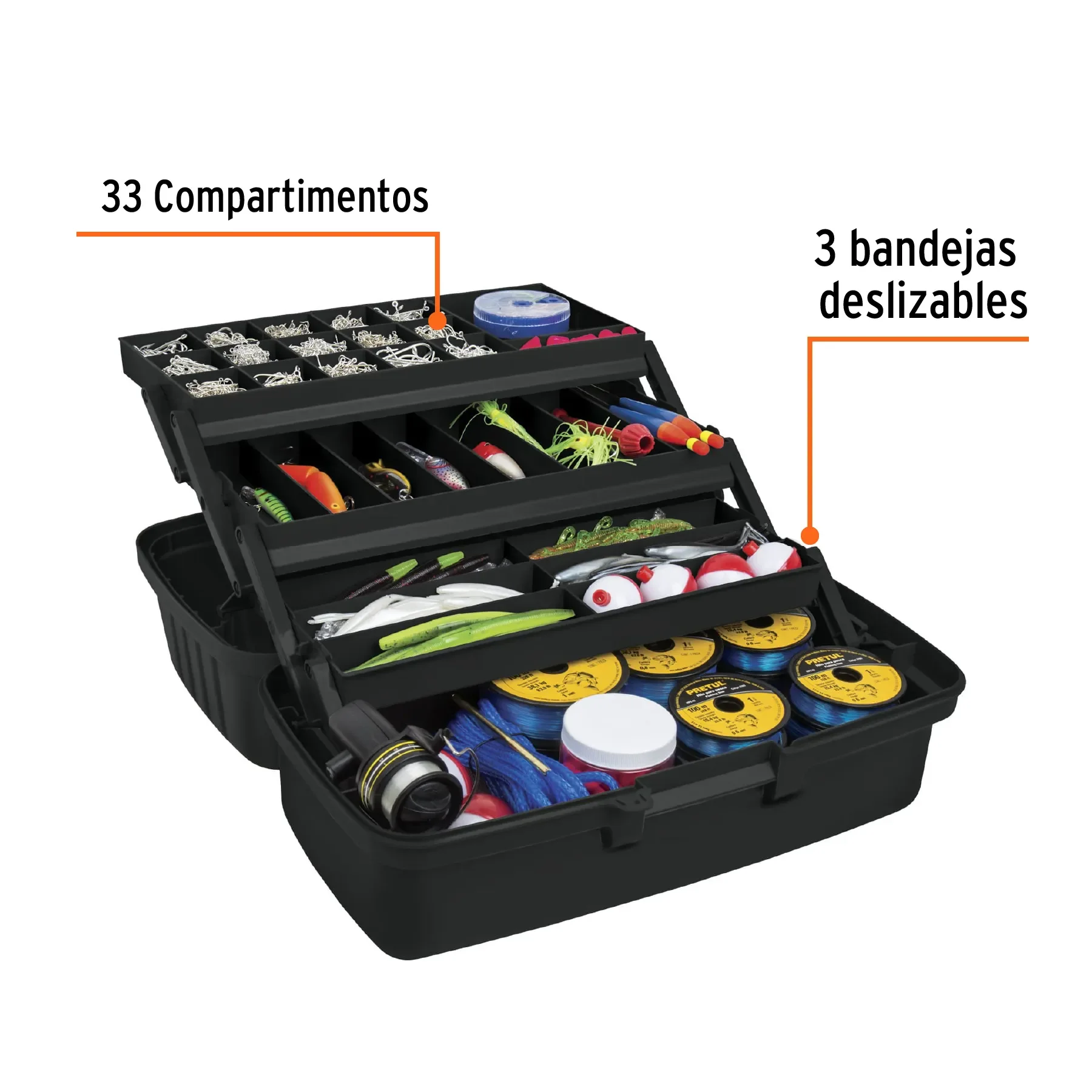 Truper 10539 16", Orange, Tackle Box Truper 10539 16", Orange, Tackle Box