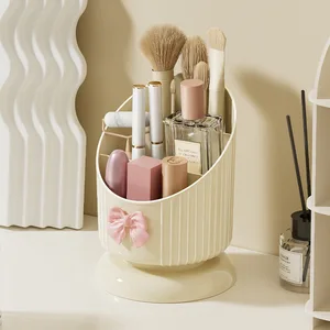 Large Capacity Household Cosmetic Storage Box PP Pen Holder Lipstick Compartment Bedroom Dressing Table Cosmetic