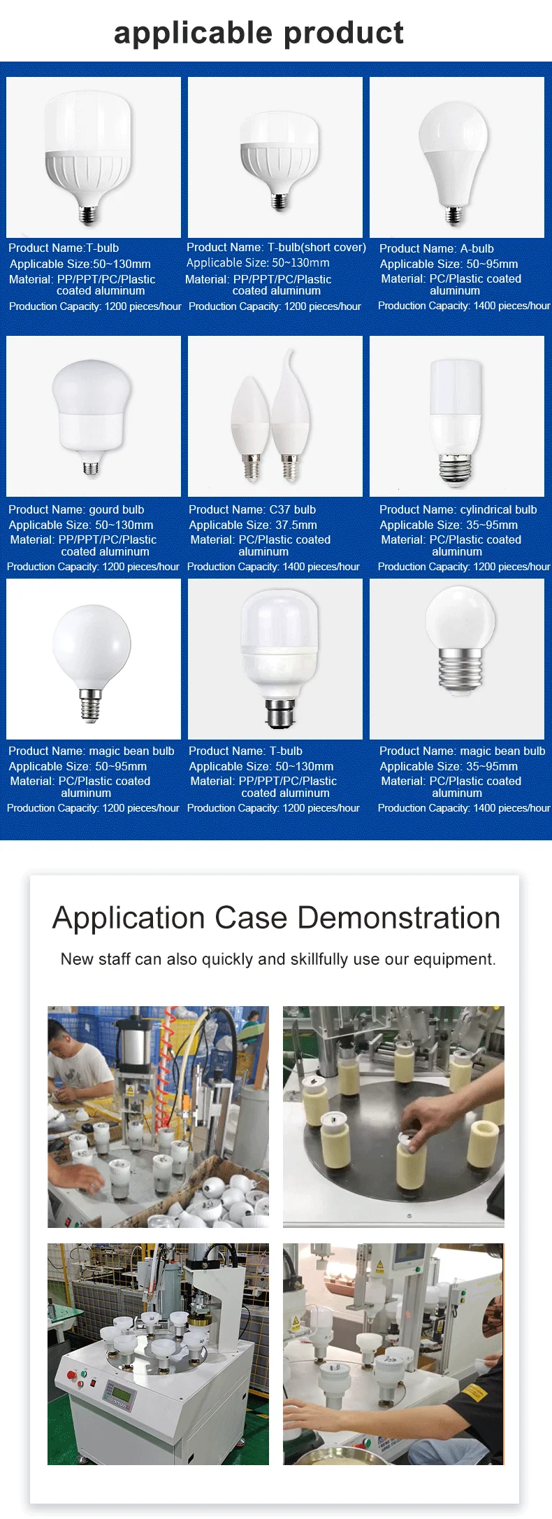 Made In China Small Led Bulb Manual Assembly Machine Eightstation Ball