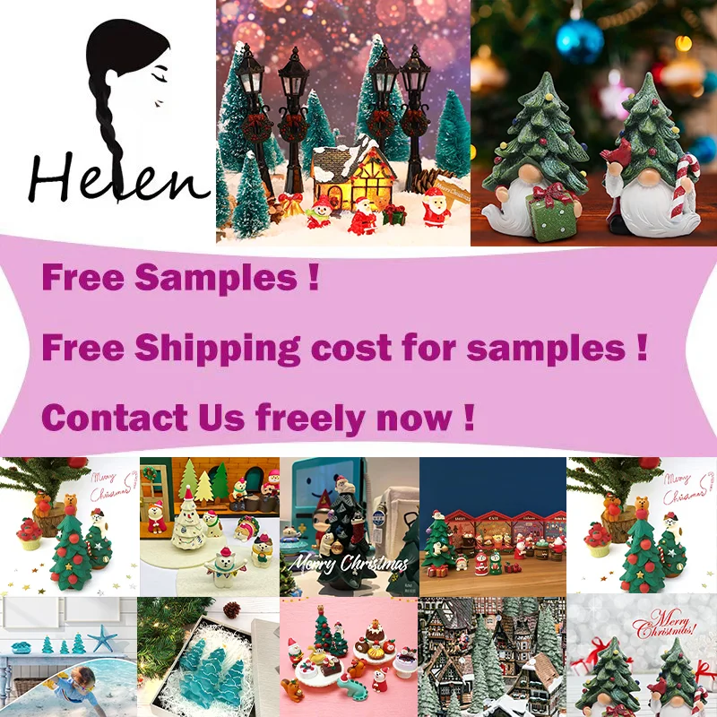 Mini Christmas Tree Christmas Decoration Handmade Desktop Resin Material Home Scene Decoration