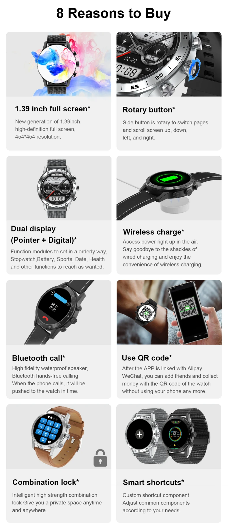 KK70 Smart Watch Wireless Charging Rotate Button 1.39 Inch HD Large Screen 454*454 Resolution Stainless Steel Smartwatch (25).jpg