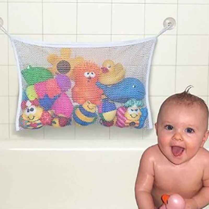 Baby Kid Bath Tub Toy Tidy Storage Suction Cup Bag Mesh Bathroom Net Organiser S 