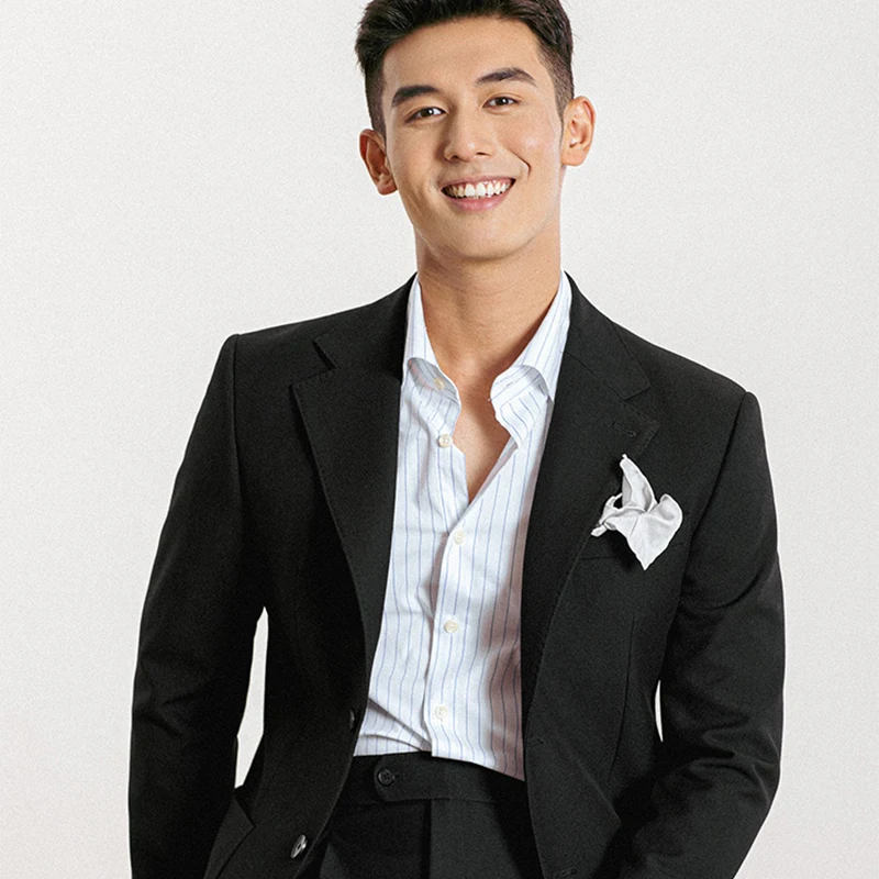 Wholesale Direct Sales Black Coat Pant Men Suit Business Formal