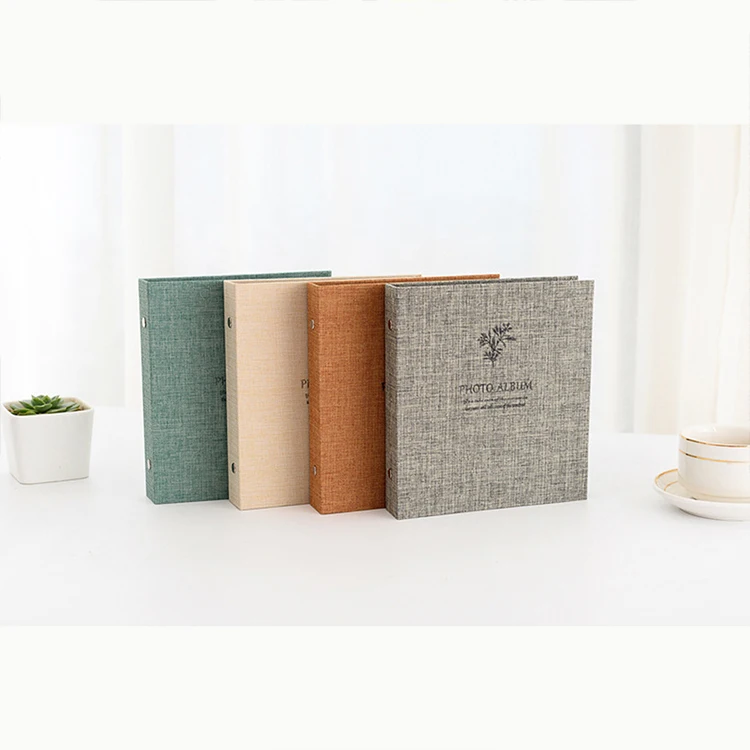 Custom Insert Pocket Photo Album Wholesale Cotton Linen 6 Inch Photo