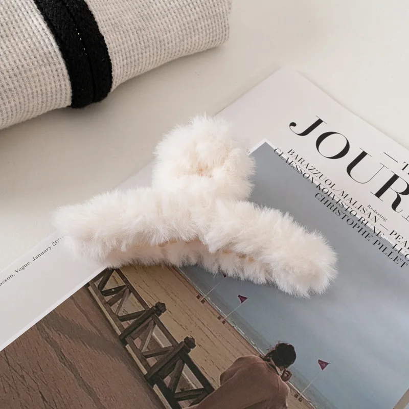 TongLing зимние красочные супер захватывающие Элегантные Заколки Для Волос Аксессуары пушистые плюшевые заколки для волос девочек и женщин длинные