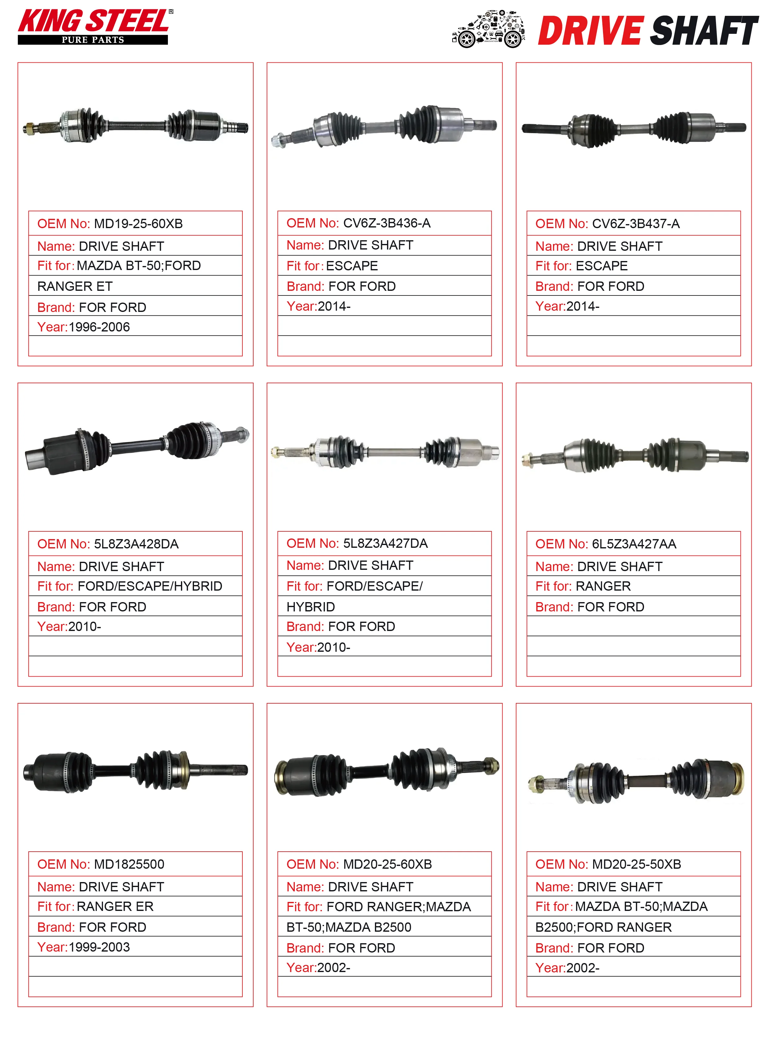 Nissan Sunny N17 Drive Shaft - OEM Spare Parts CV Joint Axle